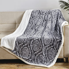 Cozy Aesthetic: Printed Sherpa Throw Blanket – Ultra Soft Microplush 50" x 60" – Lightweight Fleece for Couch, Bed, Dorm & Travel – Machine Washable