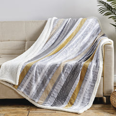 Ultra Soft Microplush Sherpa Throw Blanket – 50 x 60 Inch Lightweight Fleece Blanket for Couch, Sofa & Bed, Warm Cozy Printed Decorative Throw, Machine Washable All-Season Blanket