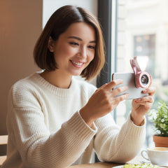 3-in-1 Phone Camera Lens Kit with 10 LED Selfie Light – Wide Angle 0.4X–0.6X + 15X Macro Lens – Universal Clip-On Smartphone Lens Set for Travel