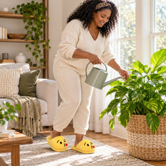 Plush Emoji Slippers, Soft Novelty House Slippers for Cozy Days