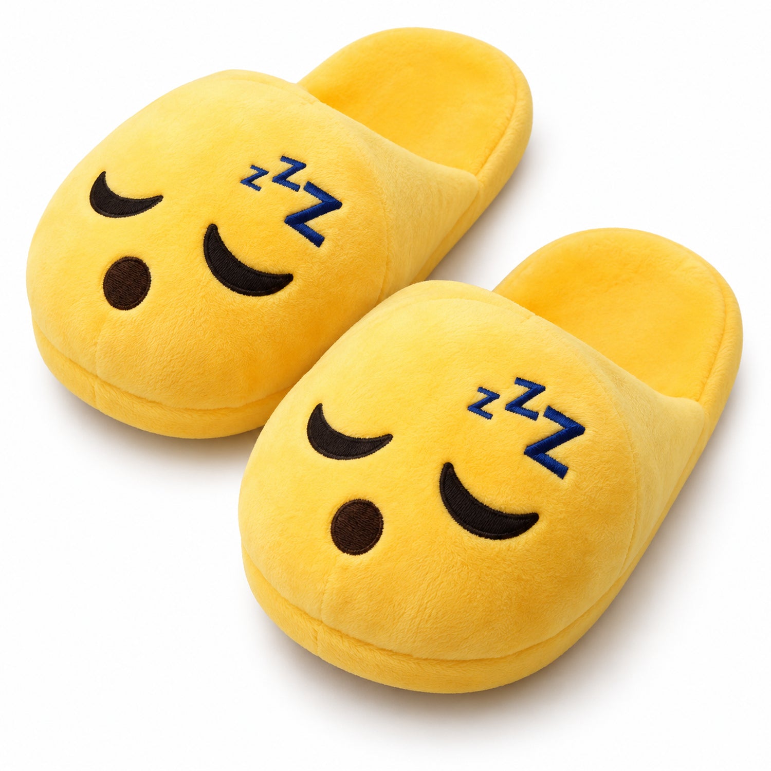 Plush Emoji Slippers, Soft Novelty House Slippers for Cozy Days