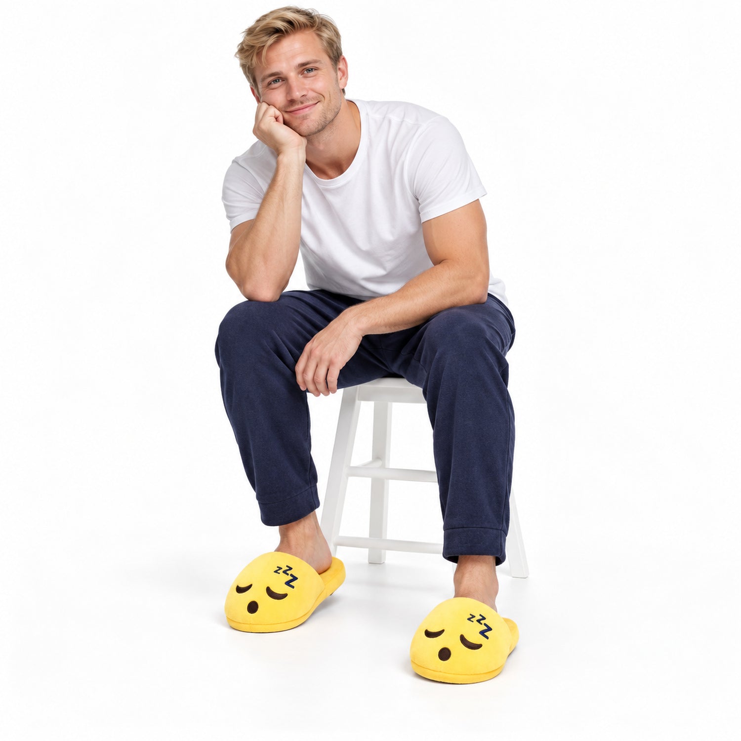 Plush Emoji Slippers, Soft Novelty House Slippers for Cozy Days