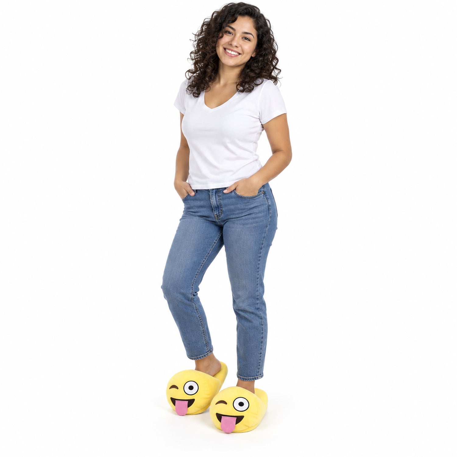 Plush Emoji Slippers, Soft Novelty House Slippers for Cozy Days