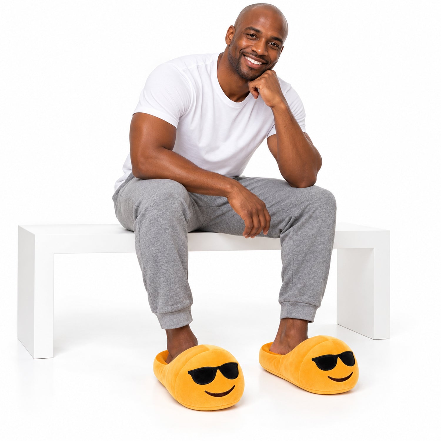 Plush Emoji Slippers, Soft Novelty House Slippers for Cozy Days