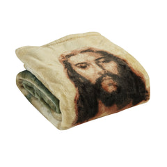 FaithVibes Jesus Fleece Throw Blanket – Super Soft & Lightweight Christian Blanket for Bed, Couch, or Prayer Space – Cozy Religious Aesthetic for Daily Comfort (50" x 70")