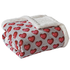 Juliette Sherpa Microplush Throw Blanket – Romantic Rose Floral Decorative Plush Blanket, Ultra-Soft Lightweight Cozy Throw for Couch, Sofa & Bed, Machine Washable, 50 x 60 Inches