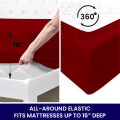 Egyptian Softness Ultra Soft Cooling 2200 Series Double-Brushed Deep Pocket Microfiber 6 Piece  Bed Sheets Set
