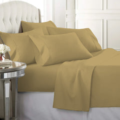 Egyptian Softness Ultra Soft Cooling 2200 Series Double-Brushed Deep Pocket Microfiber 6 Piece  Bed Sheets Set