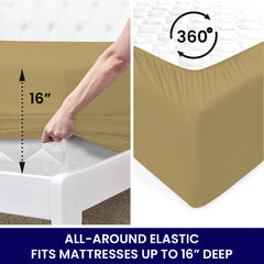 Egyptian Softness Ultra Soft Cooling 2200 Series Double-Brushed Deep Pocket Microfiber 6 Piece  Bed Sheets Set