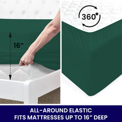 Egyptian Softness Ultra Soft Cooling 2200 Series Double-Brushed Deep Pocket Microfiber 6 Piece  Bed Sheets Set
