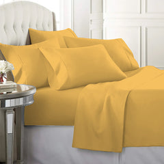 Egyptian Softness Ultra Soft Cooling 2200 Series Double-Brushed Deep Pocket Microfiber 6 Piece  Bed Sheets Set