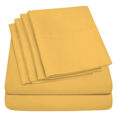 Egyptian Softness Ultra Soft Cooling 2200 Series Double-Brushed Deep Pocket Microfiber 6 Piece  Bed Sheets Set
