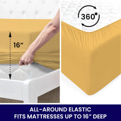 Egyptian Softness Ultra Soft Cooling 2200 Series Double-Brushed Deep Pocket Microfiber 6 Piece  Bed Sheets Set