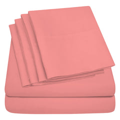 Egyptian Softness Ultra Soft Cooling 2200 Series Double-Brushed Deep Pocket Microfiber 6 Piece  Bed Sheets Set