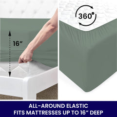 Egyptian Softness Ultra Soft Cooling 2200 Series Double-Brushed Deep Pocket Microfiber 6 Piece  Bed Sheets Set