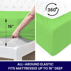 Egyptian Softness Ultra Soft Cooling 2200 Series Double-Brushed Deep Pocket Microfiber 6 Piece  Bed Sheets Set