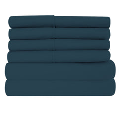 Egyptian Softness Ultra Soft Cooling 2200 Series Double-Brushed Deep Pocket Microfiber 6 Piece  Bed Sheets Set