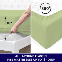 Egyptian Softness Ultra Soft Cooling 2200 Series Double-Brushed Deep Pocket Microfiber 6 Piece  Bed Sheets Set