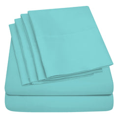 Egyptian Softness Ultra Soft Cooling 2200 Series Double-Brushed Deep Pocket Microfiber 6 Piece  Bed Sheets Set