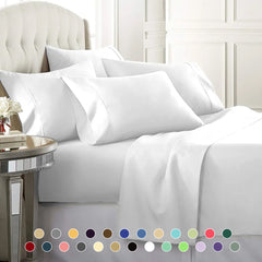 Egyptian Softness Ultra Soft Cooling 2200 Series Double-Brushed Deep Pocket Microfiber 6 Piece  Bed Sheets Set
