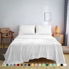 1800 TC Series Double Brushed Bamboo Blend Full Size Bed Sheet Set