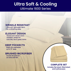 Luxurious Super Soft 4-Piece Bamboo Sheet Sets - Multiple Colors & Sizes Available