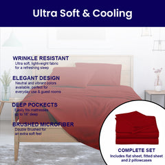 Luxurious Super Soft 4-Piece Bamboo Sheet Sets - Multiple Colors & Sizes Available