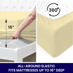 Luxurious Super Soft 4-Piece Bamboo Sheet Sets - Multiple Colors & Sizes Available