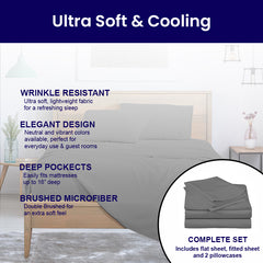 Luxurious Super Soft 4-Piece Bamboo Sheet Sets - Multiple Colors & Sizes Available