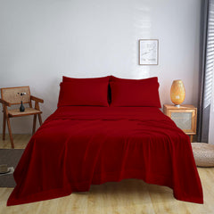 1800 TC Series Double Brushed Bamboo Blend Full Size Bed Sheet Set