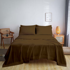 1800 TC Series Double Brushed Bamboo Blend Full Size Bed Sheet Set