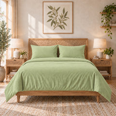 4-Piece Bamboo-Blend Bed Sheet Set – Buttery Soft 60% Microfiber 40% Bamboo Luxury Bedding with Deep Pocket Fitted Sheet, Wrinkle & Stain Resistant, Twin, Full, Queen, King & California King