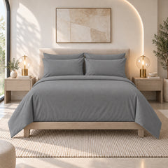 6-Piece 1600 Series Bed Sheet Set – Super Soft 90 GSM Microfiber Polyester Bedding, Lightweight Easy-Care Decorative Sheets for Primary & Guest Bedroom