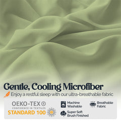 6-Piece 1600 Series Bed Sheet Set – Super Soft 90 GSM Microfiber Polyester Bedding, Lightweight Easy-Care Decorative Sheets for Primary & Guest Bedroom