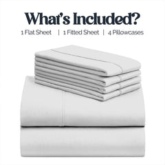6-Piece 1600 Series Bed Sheet Set – Super Soft 90 GSM Microfiber Polyester Bedding, Lightweight Easy-Care Decorative Sheets for Primary & Guest Bedroom