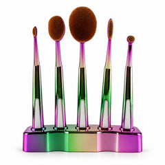 5-Piece Kabuki Makeup Brush Set, Synthetic Face & Eye Blending Brushes
