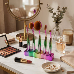 5-Piece Kabuki Makeup Brush Set, Synthetic Face & Eye Blending Brushes