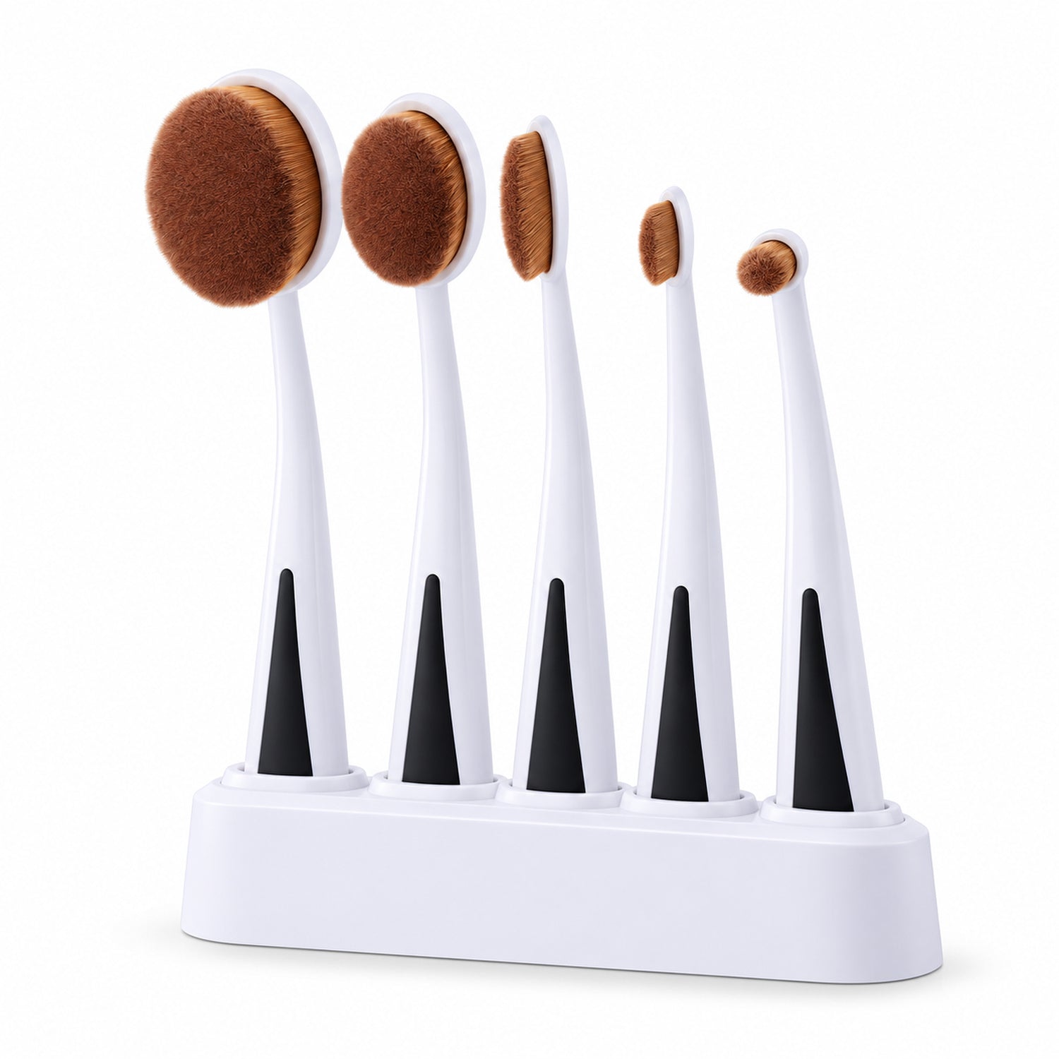 5-Piece Kabuki Makeup Brush Set, Synthetic Face & Eye Blending Brushes