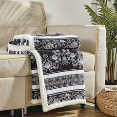 2-Pack Ultra Soft Microplush Sherpa Throw Blankets – 50 x 60 Inch Lightweight Fleece Blankets for Couch, Sofa & Bed, Warm Cozy Printed Decorative Throws, Machine Washable All-Season Blankets