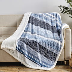 2-Pack Ultra Soft Microplush Sherpa Throw Blankets – 50 x 60 Inch Lightweight Fleece Blankets for Couch, Sofa & Bed, Warm Cozy Printed Decorative Throws, Machine Washable All-Season Blankets