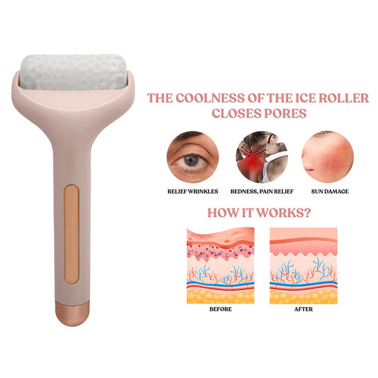 Ice Face Roller Massager for Puffiness Relief Pain and Minor Injury Tighten Pores