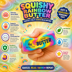 3-Pack: Squishy Squeeze Toys Set – Soft Fidget Sensory Toys, Assorted Slow-Rising Stress Relief Squeeze Toys, Mystery Surprise Fun Set for Party Favors, Classroom Rewards, Gifts & Everyday Play