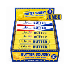 Jumbo Patriotic Butter Squishy Toy – Soft Slow-Rising PU Foam Sensory Fidget in Red, White and Blue, Oversized Squeeze Toy for Desk & Fourth of July Gifts, Ages 3+