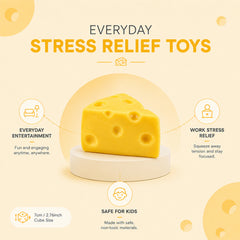 3-Pack: Squishy Squeeze Toys Set – Soft Fidget Sensory Toys, Assorted Slow-Rising Stress Relief Squeeze Toys, Mystery Surprise Fun Set for Party Favors, Classroom Rewards, Gifts & Everyday Play