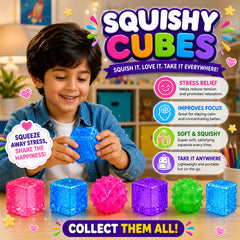 3-Pack: Squishy Squeeze Toys Set – Soft Fidget Sensory Toys, Assorted Slow-Rising Stress Relief Squeeze Toys, Mystery Surprise Fun Set for Party Favors, Classroom Rewards, Gifts & Everyday Play