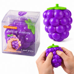 Grape Squishy Toy – Soft Quick-Rebound Fruit Sensory Fidget, Handheld Squeeze Toy for Desk, Travel, Party Favors, Birthday Gifts & Squishy Collections