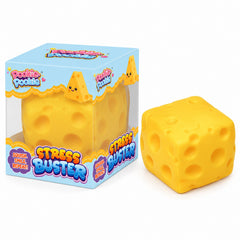 Jumbo Cheese Slow-Rise Squishy Toy – Oversized Yellow Cheese Block Sensory Fidget with Hole Details, Soft Full-Hand Squeeze Toy for Desk, Collecting & Gifts