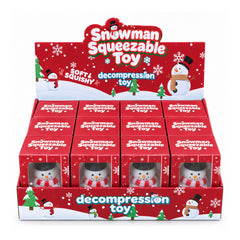 Snowman Squishy Toy – Soft Slow-Rising Christmas Sensory Fidget, Palm-Sized Winter Squeeze Toy with Individual Box for Stocking Stuffers, Desk & Holiday Gifting