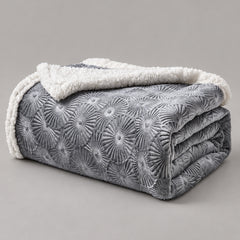 2-Pack Ultra Soft Embossed Sherpa Plush Throw Blankets – 50 x 60 Inch Lightweight Fleece Blankets with Cozy Sherpa Backing, Warm Decorative Throws for Couch, Sofa & Bed, Machine Washable All-Season Blankets