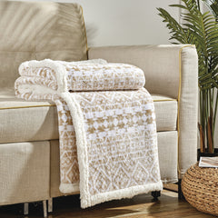 2-Pack Ultra Soft Microplush Sherpa Throw Blankets – 50 x 60 Inch Lightweight Fleece Blankets for Couch, Sofa & Bed, Warm Cozy Printed Decorative Throws, Machine Washable All-Season Blankets